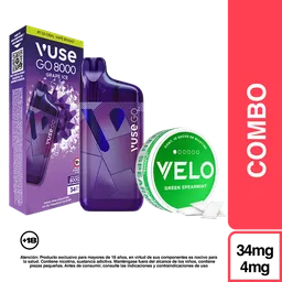 Combo Vuse Go Grape Ice 3% + VELO Menta Verde 4 mg