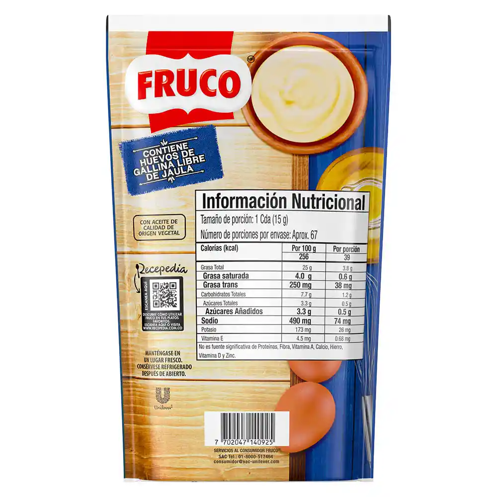 Salsa de Mayonesa Fruco Pague 800G Lleve 1000G