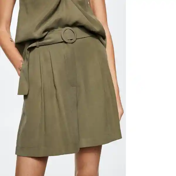 Shorts Trufa-W Khaki Talla L Mujer Mango