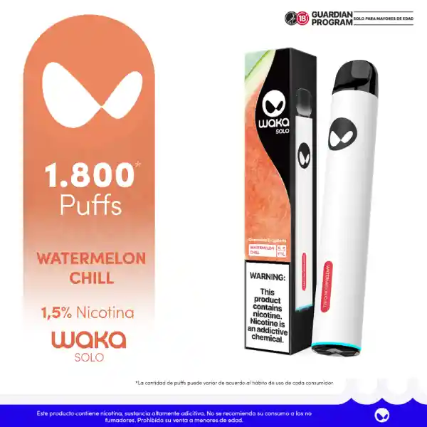 WAKA SOLO Vape Watermelon Chill-1,5% 1.800 puff