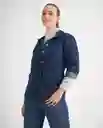 Chaqueta Azul Rivera Medio Talla XS 629F016 Esprit