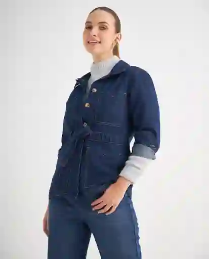 Chaqueta Azul Rivera Medio Talla XS 629F016 Esprit