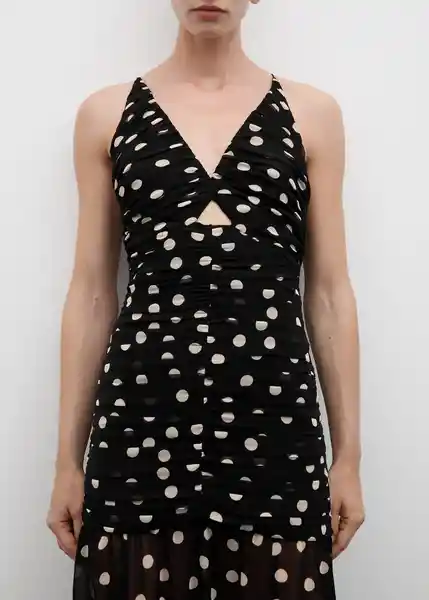 Vestido Noel Negro Talla L Mujer Mango