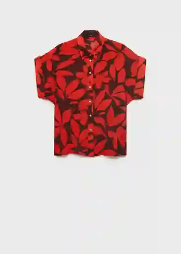Camisa Ibiza Rojo Talla M Mujer Mango