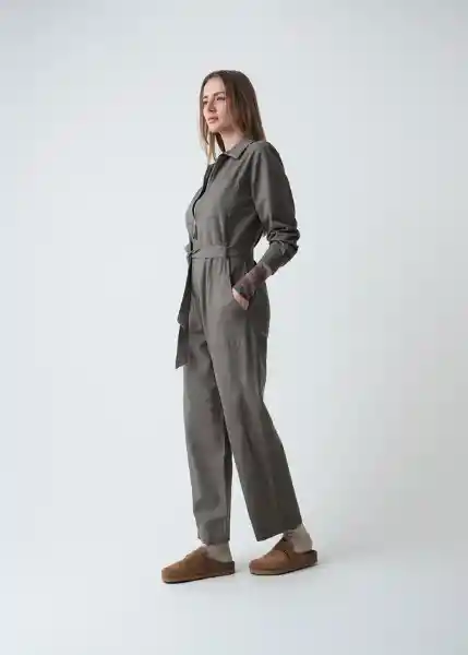 Enterizo Sunna Mujer Gris Cable Talla S 469g301 Naf Naf