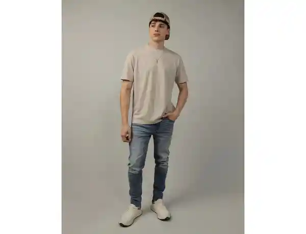 Camiseta Hombre Café Talla X-SMALL American Eagle