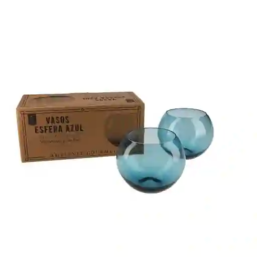 Vasos Esfera Azul Ambiente Gourmet