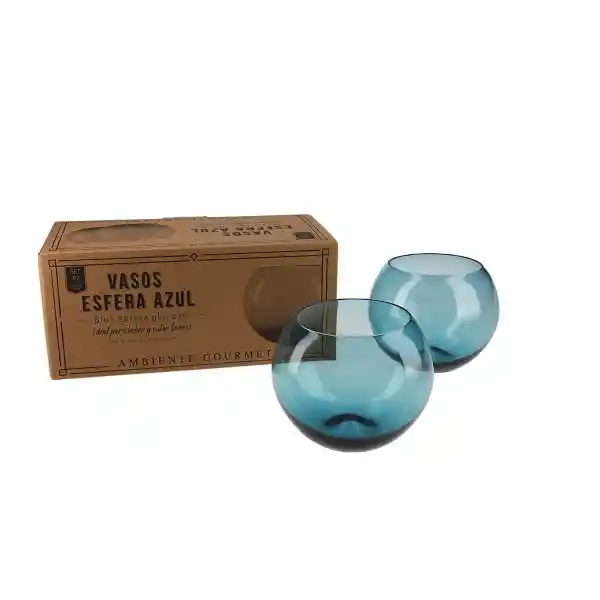 Vasos Esfera Azul Ambiente Gourmet