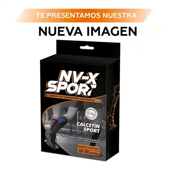 NV-X Sport Calcetín Deportivo 15-20 mm/hg Black-Navy S