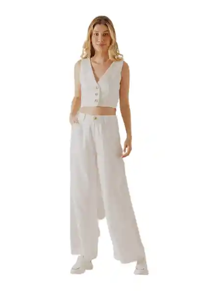 Pantalón Lino Ivory Talla 6 Arkitect