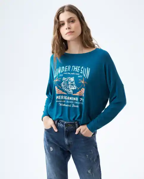  Camiseta Mujer Verde Talla Xs 602E006 AMERICANINO 