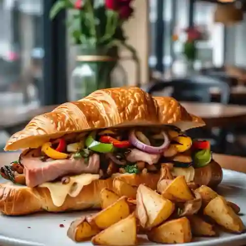 Sandwich de Cerdo y Vegetales