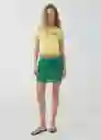 Falda Tasmania Verde Pastel Talla M Mujer Mango