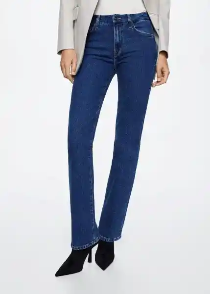 Jeans Philippa Tejano Oscuro Talla 38 Mujer Mango