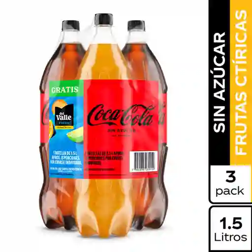 Coca-Cola Gaseosa Sin Azúcar + Del Valle Jugo Citrus