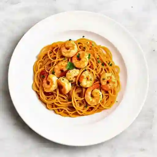 Espaguetis con Camarón