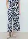 Pantalón Life Offwhite Talla S Mujer Mango
