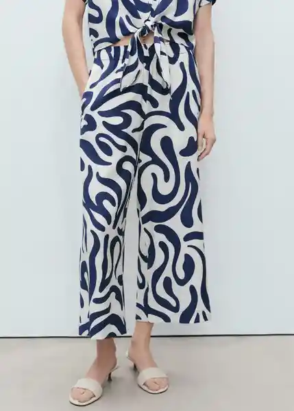 Pantalón Life Offwhite Talla S Mujer Mango