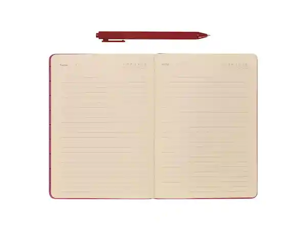 Libreta Elásticas Con Lápiz Rosado 13 x 18 Casaideas