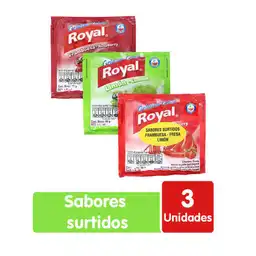 Royal Gelatina Mezcla en Polvo con Sabores Surtidos