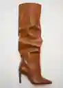 Botas Liza Tabaco Talla 36 Mujer Mango