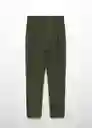 Pantalón Florida Khaki Talla XS Mujer Mango