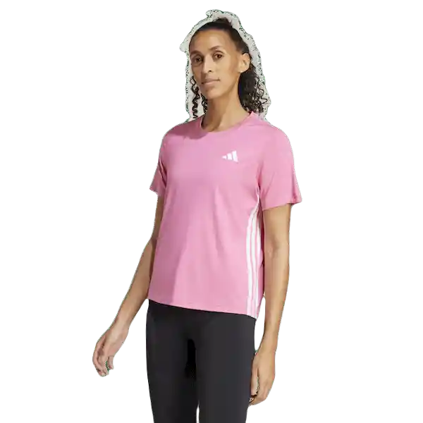 Adidas Camiseta Manga Corta we 3S Crew Tee Mujer Rosado Talla L