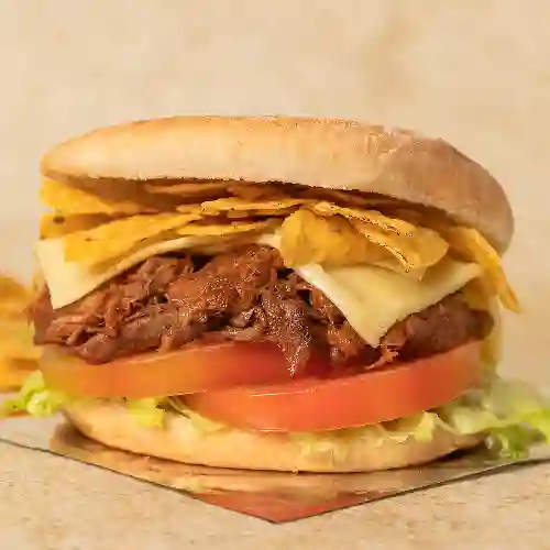 Combo hamburguesa carne desmechada bbq