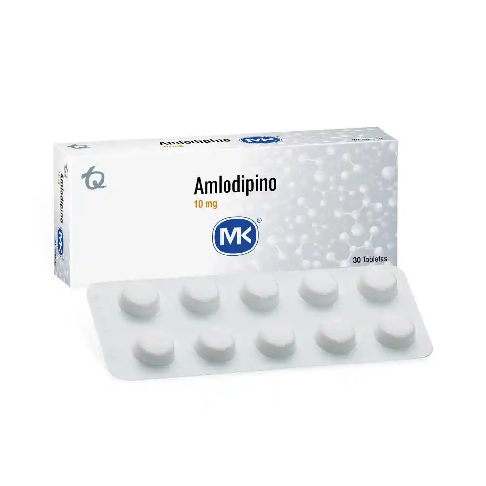 Mk Amlodipino Antihipertensivo (10 mg) Tabletas