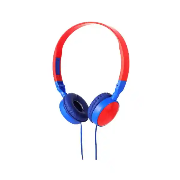 Audífonos Cable Con Micrófono Mod 23L02 Rojo Azul Miniso