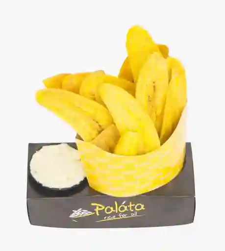 Chips de Plátano + Salsa de Queso