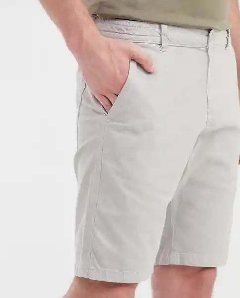 Short Elastic Waistband Masculino Gris Puro Claro T 36 Chevignon
