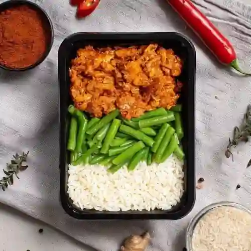 Pollo Piri Piri Vol+arroz + Mix Verdura