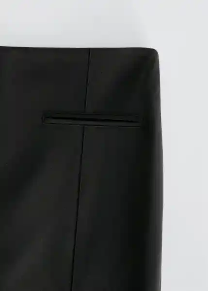 Pantalón America Negro Talla 38 Mujer Mango