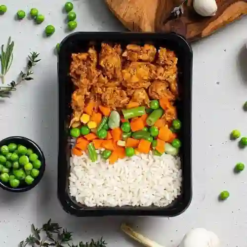 Pollo Piri Piri Def +arroz+ Mix Verduras