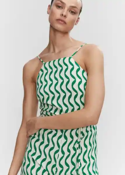 Enterizo Mono fe Verde Talla M Mujer Mango