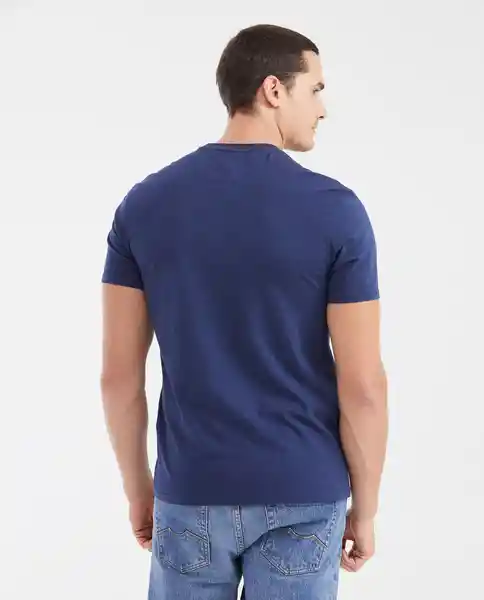 Camiseta V Neck Azul Medianoche Ultraoscuro Talla L Chevignon