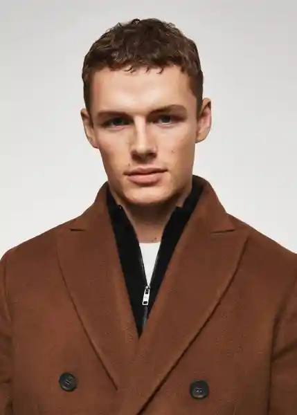 Abrigo Pep-I Caramelo Talla M Hombre Mango