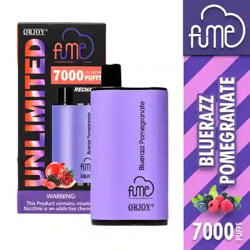Vape Fume Blue Razz Pomegranate (5%) Unlimited 7000 Puffs - 1 Ud