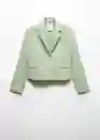 Blazer Americana Sevilla Verde Pastel Talla S Mujer Mango