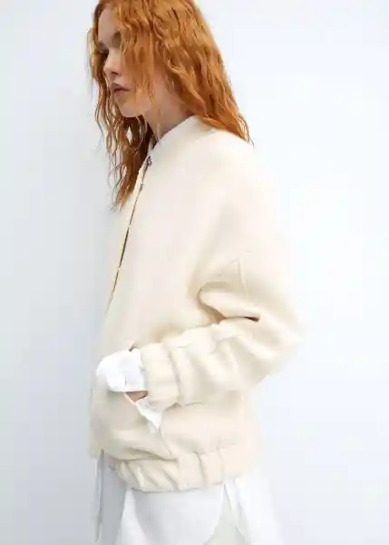 Abrigo Grandes Crudo Talla M Mujer Mango