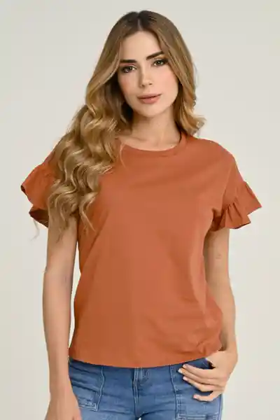 Camiseta Cotton Color Cobre Talla L Ragged