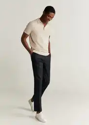 Mango Camiseta Polo Pixel Beige Talla XXL