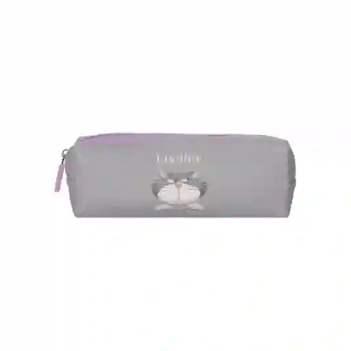 Cosmetiquera Rectangular Disney Cat Lucifer Gris Miniso