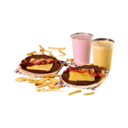 Pareja Arepa + 2 Batidos