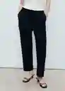 Pantalón Fluido Negro Talla XS Mujer Mango