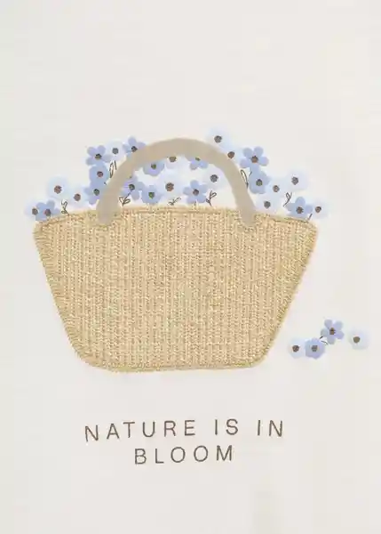 Camiseta Bloom Offwhite Talla 14 Niños Mango