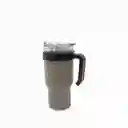 Termo Con Manija Doble Pared Gris Ambiente Gourmet