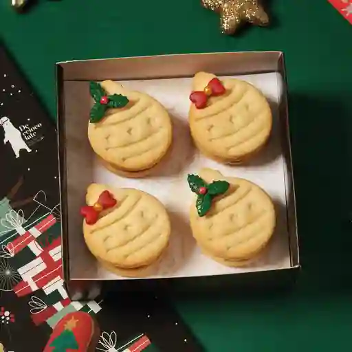 Alfajores bola navidad x 4 und