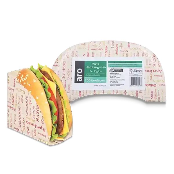 Aro Porta Hamburguesa Cartón